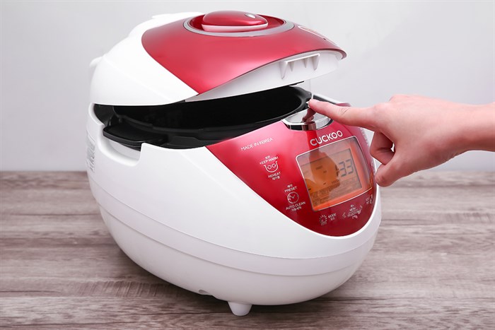 Nồi cơm điện tử áp suất Cuckoo 1.08 lít CRP-N0601F Màu Trắng - Đỏ
