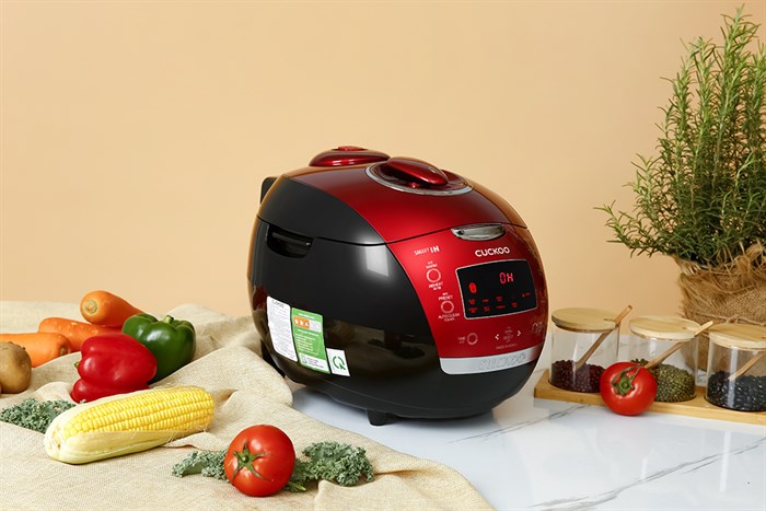 Nồi cơm áp suất cao tần Cuckoo 1.8 lít CRP-HUS1000F Màu Đen - Đỏ