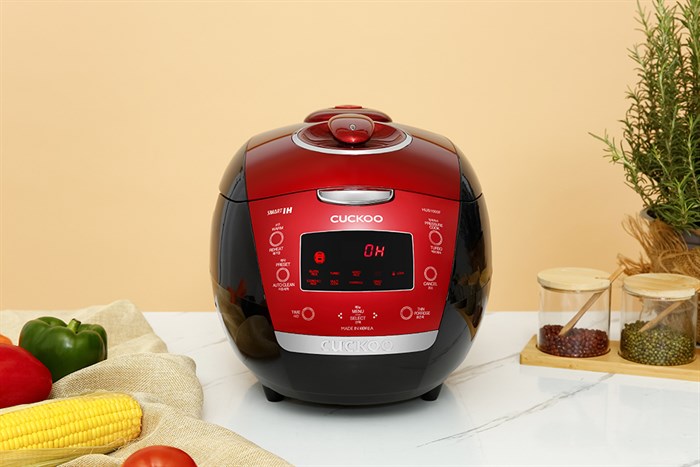 Nồi cơm áp suất cao tần Cuckoo 1.8 lít CRP-HUS1000F Màu Đen - Đỏ