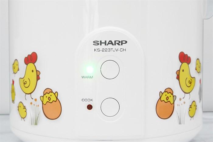 Nồi cơm nắp gài Sharp 2.2 lít KS-223TJV-CH Màu Trắng