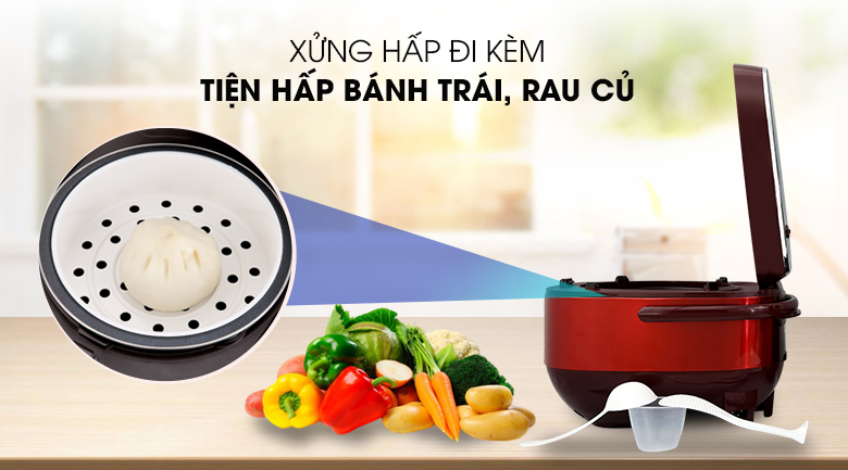 Xửng hấp Nồi cơm cao tần Sharp KS-IH191V-RD 1.8 lít