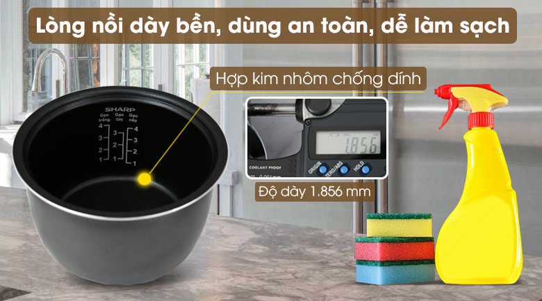 Nồi cơm điện tử Sharp KS-COM08V-SL 0.72 lít