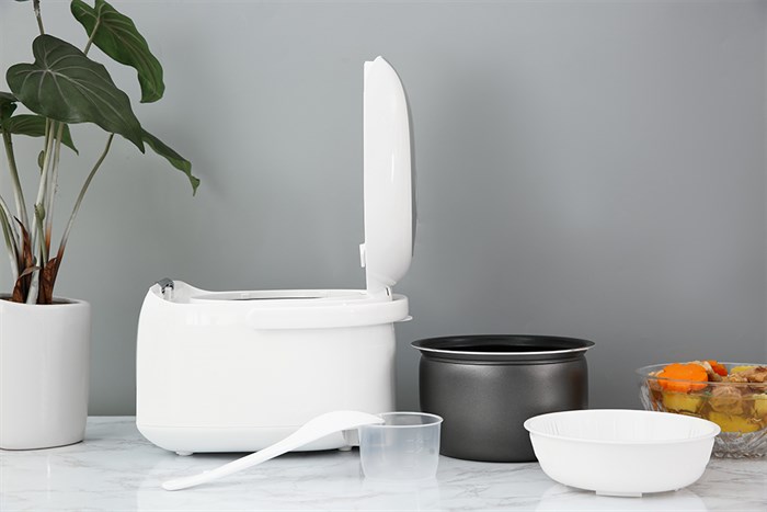 Nồi cơm điện tử Sharp KS-COM08V-SL 0.72 lít Màu Trắng