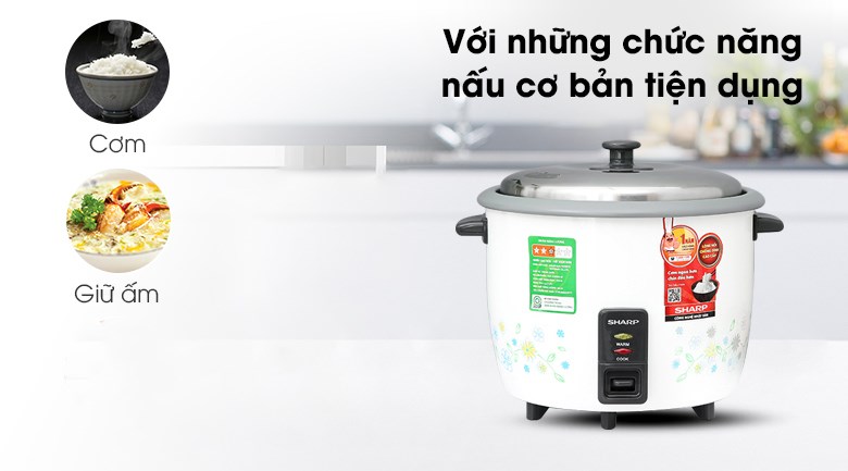 Nồi cơm nắp rời Sharp KSH-228SNV-SF 2.2 lít