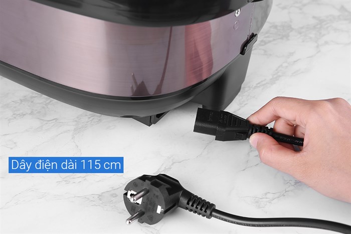 Nồi cơm điện tử AVA 1.8 lít TP40-CT01E Màu Đen hồng