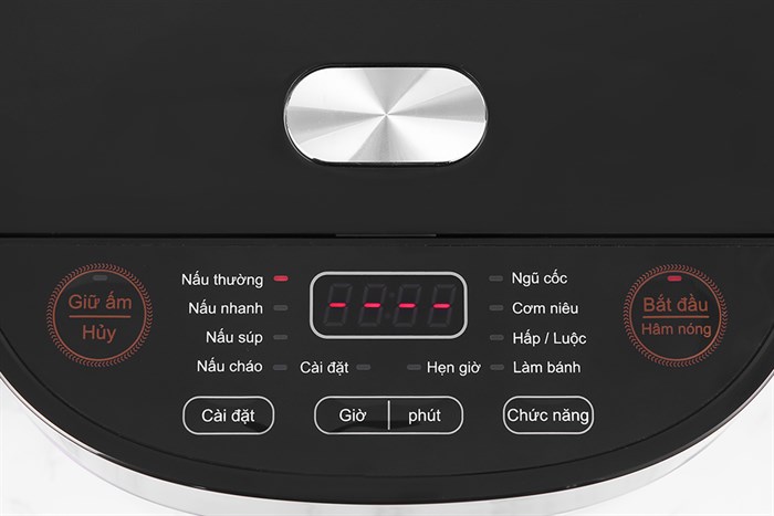 Nồi cơm điện tử AVA 1.8 lít TP40-CT01E Màu Đen hồng