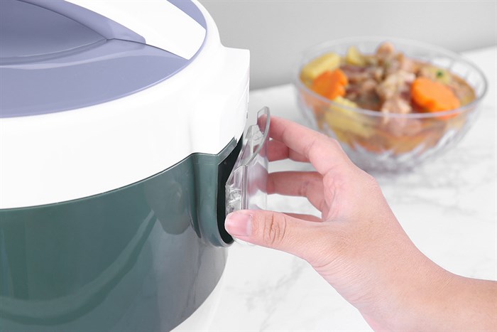Nồi cơm nắp gài Hommy 1.2 lít JRC-120S Màu Trắng - Xanh lá