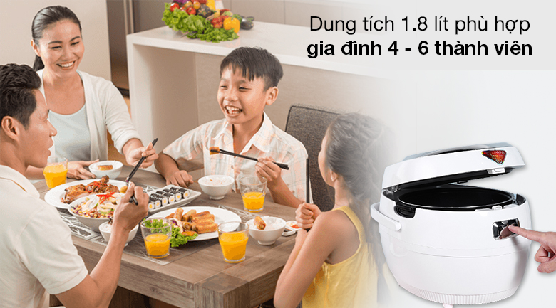 Dung tích - Nồi cơm điện tử Cuckoo 1.8 lít CR-1020F