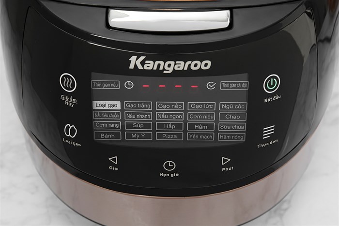 Nồi cơm điện tử Kangaroo 1.8 lít KG18DR8 Màu Đen - Vàng đồng