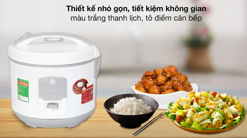 Nồi cơm nắp gài Mishio 1.8 lít MK-248
