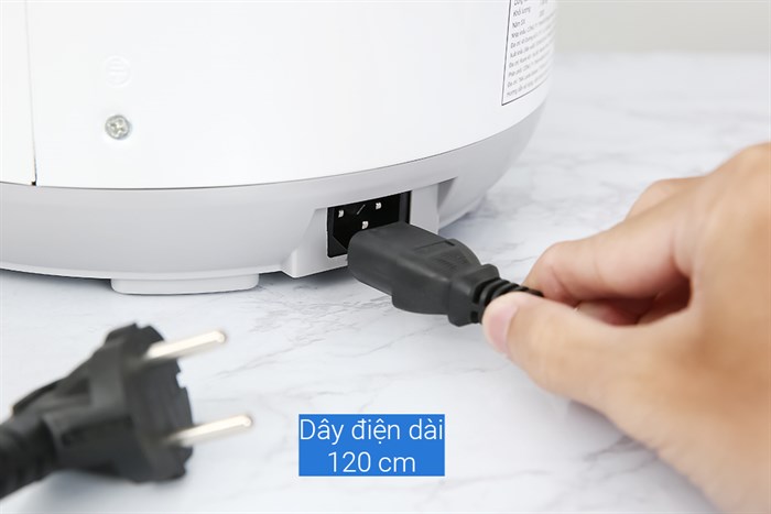 Nồi cơm nắp gài Mishio 1.8 lít MK-248 Màu Trắng - Xám