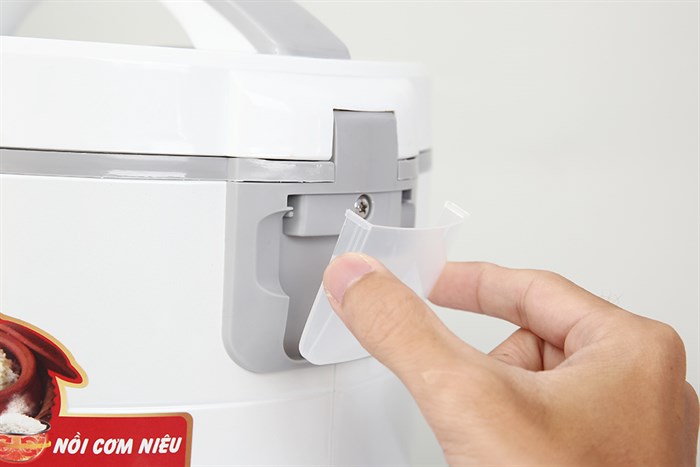 Nồi cơm nắp gài Mishio 1.8 lít MK-248 Màu Trắng - Xám