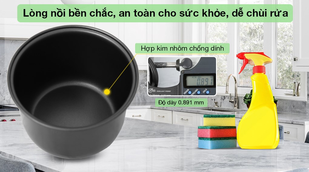 Nồi cơm nắp gài Mishio 0.8 lít MK-265