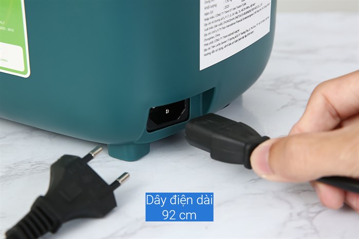 Nồi cơm nắp gài Mishio 0.8 lít MK-265 Màu Xanh rêu