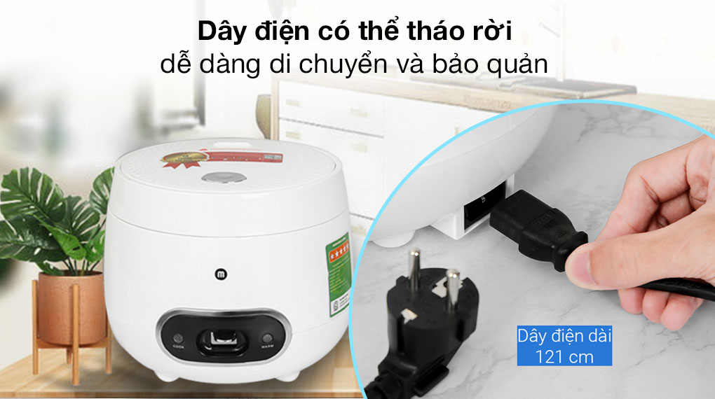 Nồi cơm nắp gài Mishio 0.8 lít MK-233