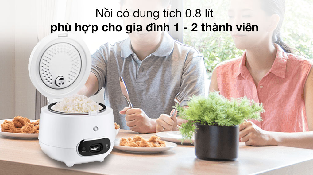 Nồi cơm nắp gài Mishio 0.8 lít MK-233