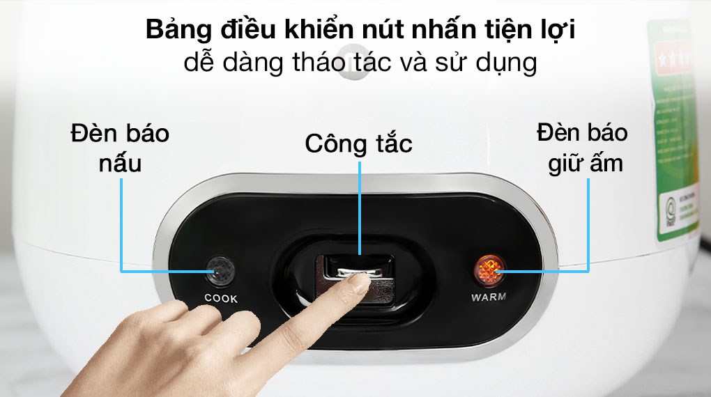 Nồi cơm nắp gài Mishio 0.8 lít MK-233