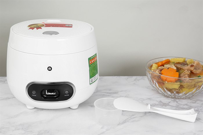 Nồi cơm nắp gài Mishio 0.8 lít MK-233 Màu Trắng