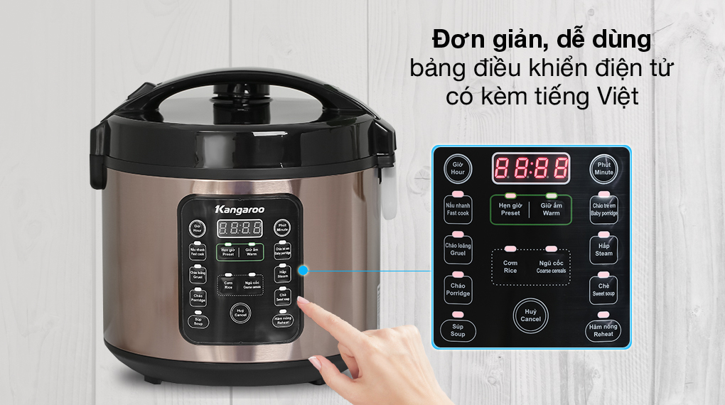 Nồi cơm điện tử Kangaroo 1.8 lít KG18DR6