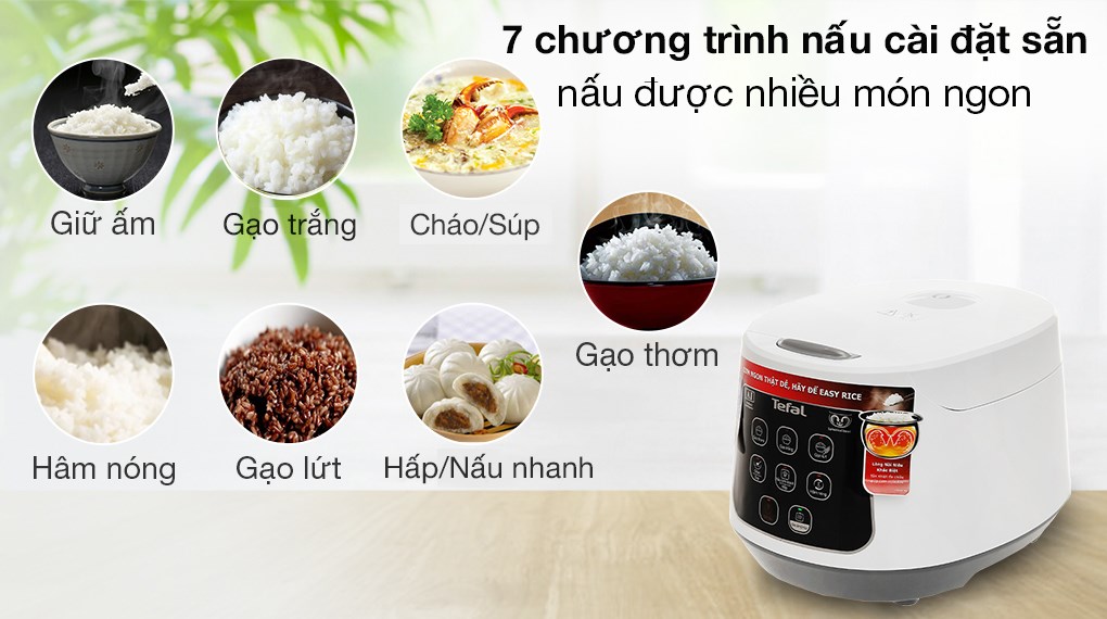 Nồi cơm điện tử Tefal 1 lít Easy Rice Compact RK730168