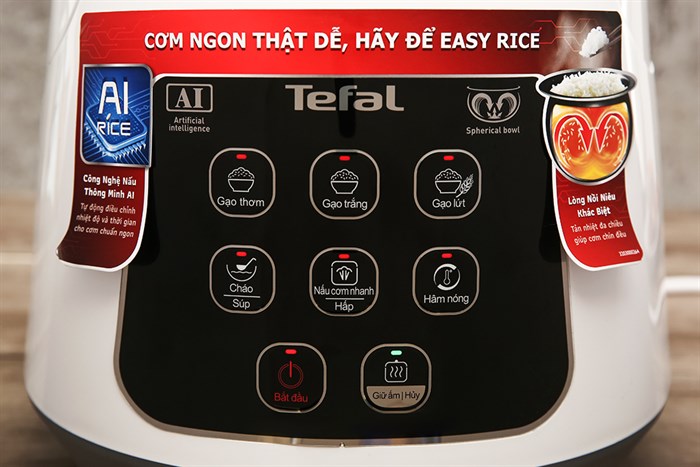 Nồi cơm điện tử Tefal 1 lít Easy Rice Compact RK730168 Màu Trắng