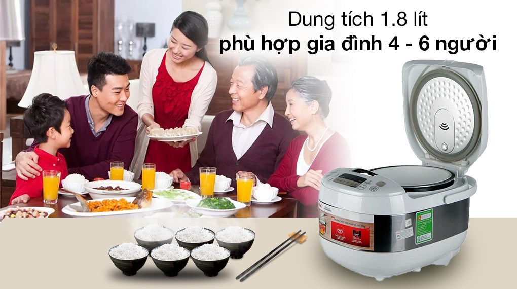 Nồi cơm điện tử Tefal 1.8 lít RK752168