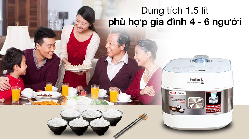 Nồi cơm cao tần Tefal 1.5 lít RK762168 - 7