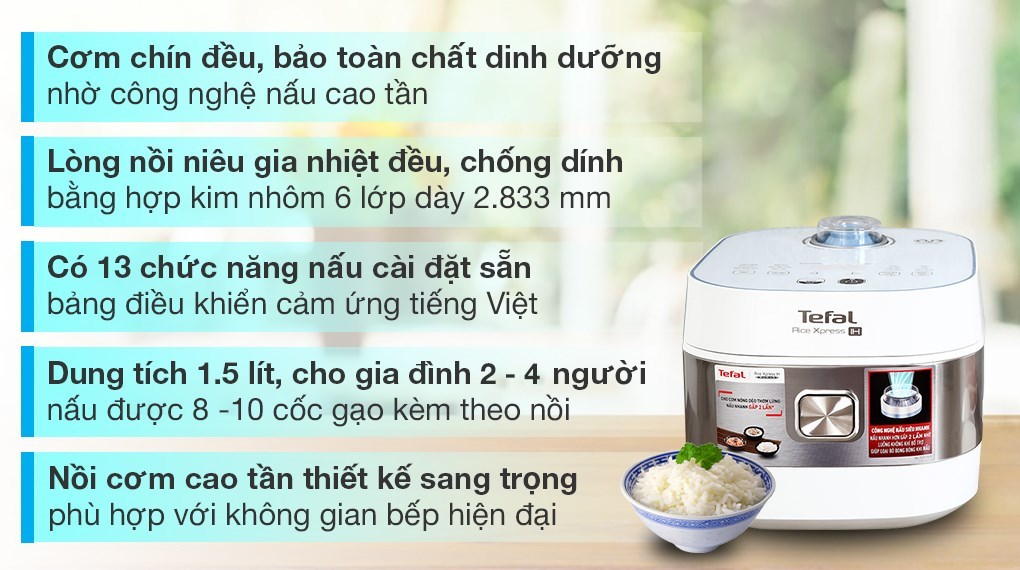 Nồi cơm cao tần Tefal 1.5 lít RK762168 - 15