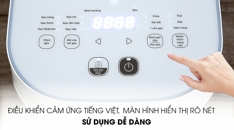 Nồi cơm điện cao tần Tefal 1.5 lít RK762168 - Điều khiển