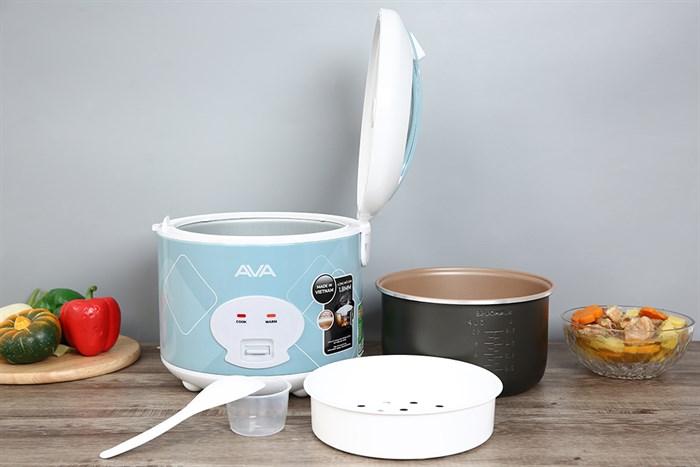Nồi cơm nắp gài AVA 1.8 lít NCG1806 Màu Xanh ngọc