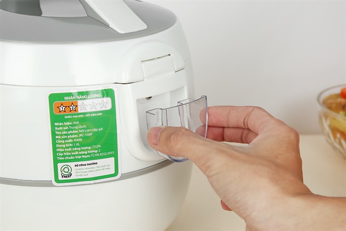 Nồi cơm nắp gài AVA 1 lít JRC-100P Màu Trắng