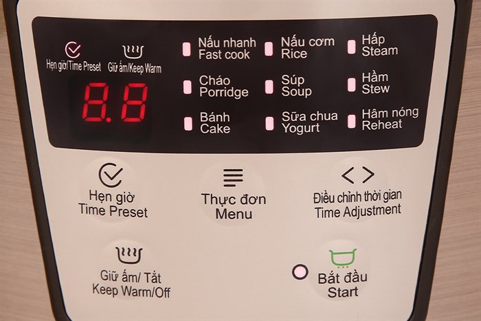 Nồi cơm điện tử Kangaroo 1.8 lít KG18DR7 Màu Nâu