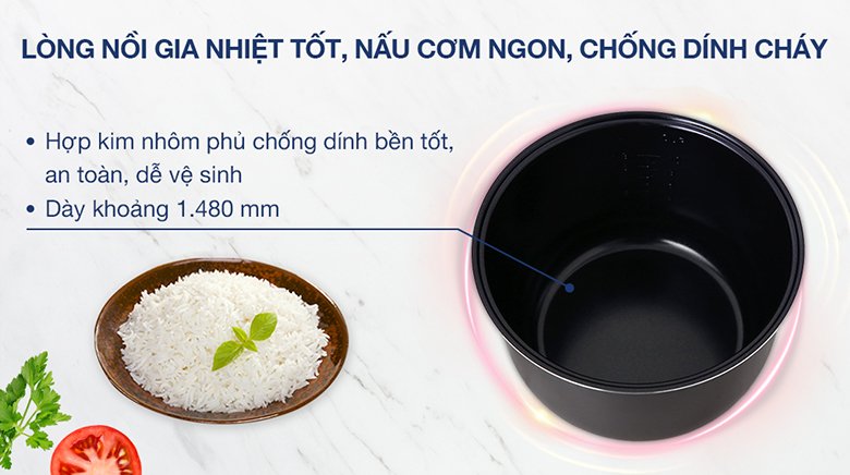 Nồi cơm điện tử Kangaroo 1.8 lít KG18DR9 - Lòng nồi