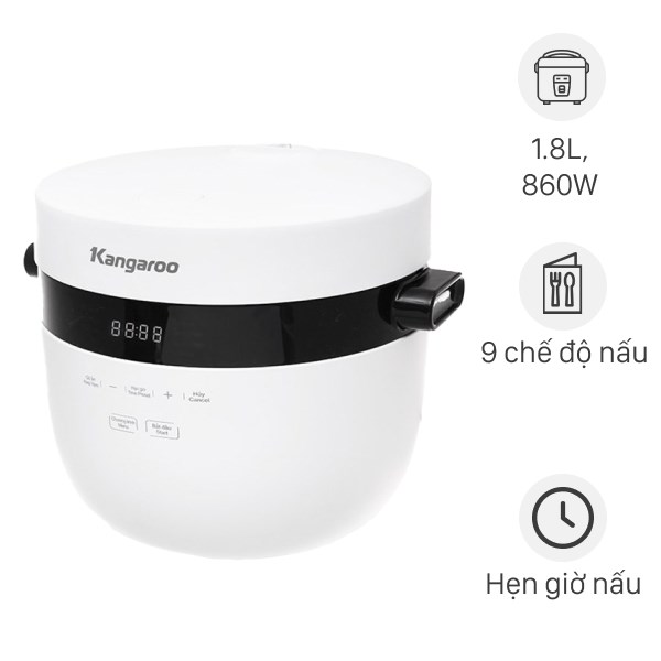 Nồi cơm điện tử Kangaroo 1.8 lít KG18DR9