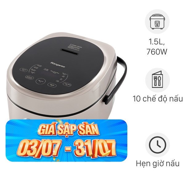 Nồi cơm điện tử Kangaroo 1.5 lít KG15DR10