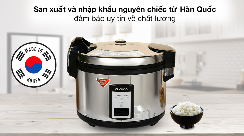 Nồi cơm công nghiệp nắp gài Cuckoo 6.3 lít CR-3521/BKSTVNCV