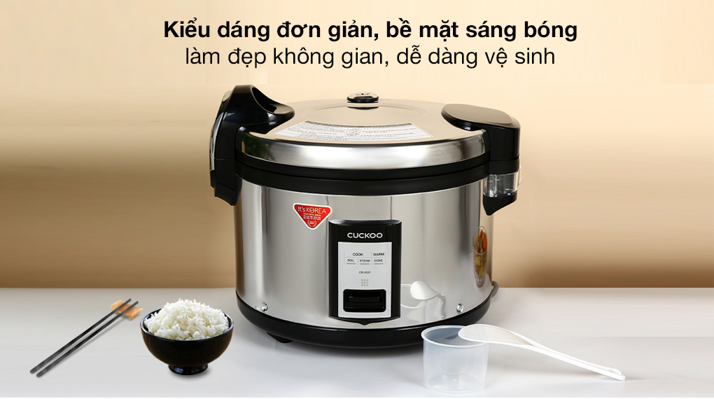 Nồi cơm công nghiệp nắp gài Cuckoo 6.3 lít CR-3521/BKSTVNCV