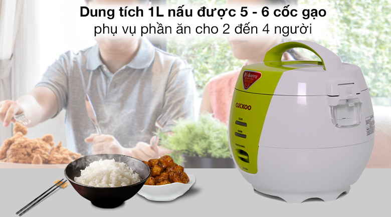 Dung tích - Nồi cơm nắp gài Cuckoo 1 lít CR-0661/GRVNCV