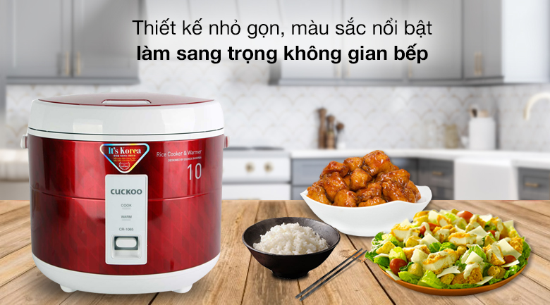 Thiết kế - Nồi cơm nắp gài Cuckoo 1.8 lít CR-1065/RDWHVNCV