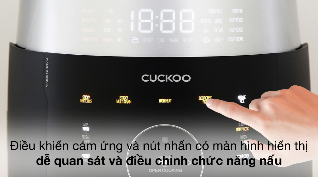 Nồi cơm cao tần Cuckoo 1.08 lít CRP-LHTR0609F/BKSIVNCV