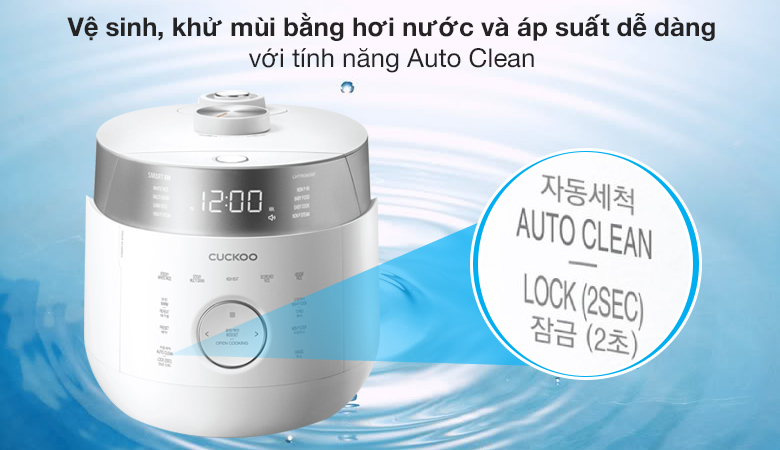 Auto Clean - Nồi cơm cao tần Cuckoo 1.08 lít CRP-LHTR0609F/WHSIVNCV