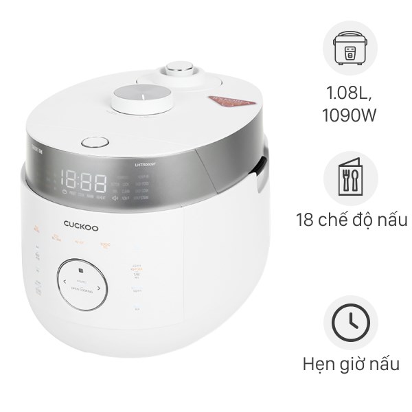 Nồi cơm cao tần Cuckoo 1.08 lít CRP-LHTR0609F/WHSIVNCV