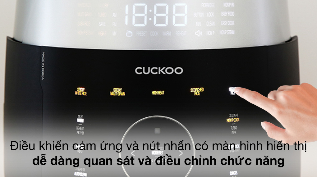 Nồi cơm áp suất cao tần Cuckoo 1.8 lít CRP-LHTR1009F/BKSIVNCV - 16