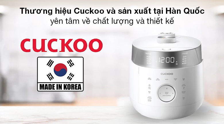 Nồi cơm cao tần Cuckoo 1.8 lít CRP-LHTR1009F/WHSIVNCV - Thương hiệu Cuckoo - Hàn Quốc, sản xuất và nhập khẩu nguyên chiếc từ Hàn Quốc