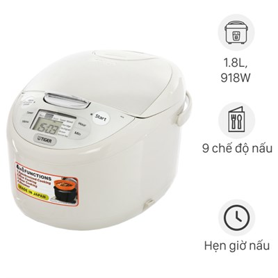 Nồi cơm điện tử Tiger 1.8 lít JAX-S18W