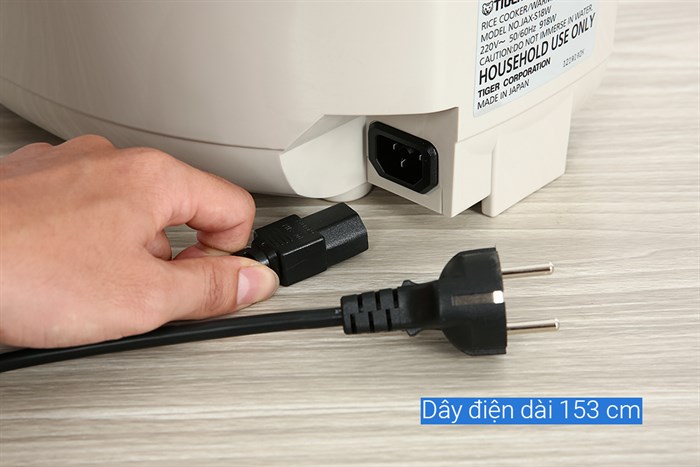 Nồi cơm điện tử Tiger 1.8 lít JAX-S18W Màu Xám