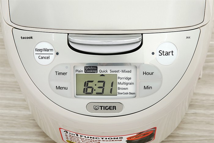 Nồi cơm điện tử Tiger 1.8 lít JAX-S18W Màu Xám