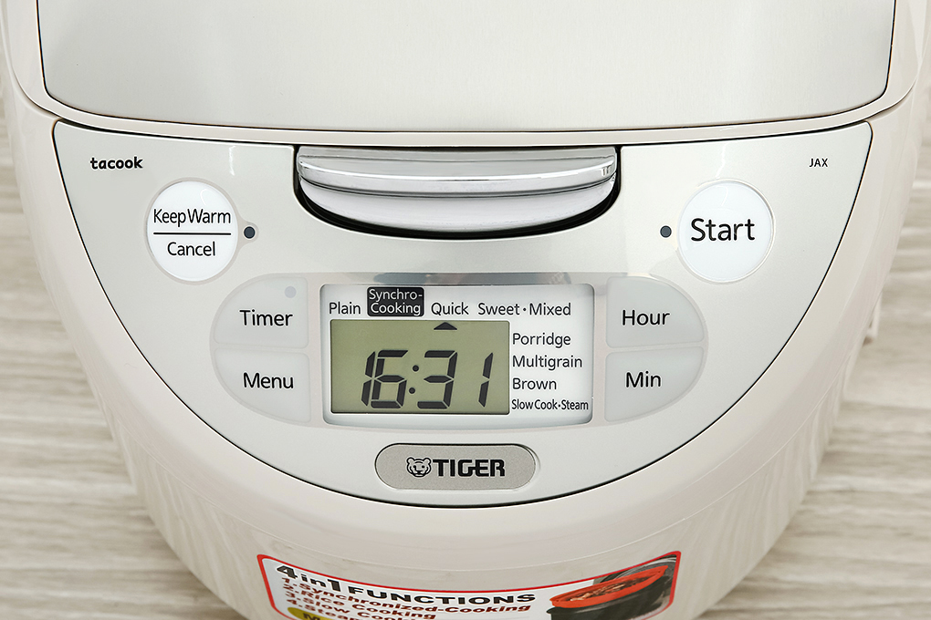 Nồi cơm điện tử Tiger 1.8 lít JAX-S18W Màu Xám