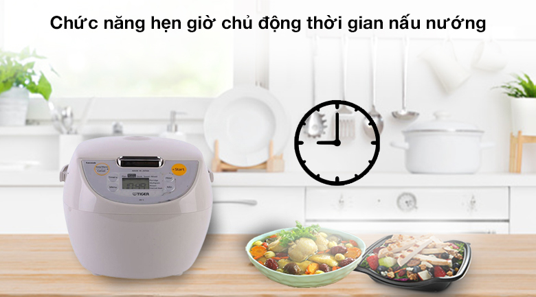 Hẹn giờ - Nồi cơm điện tử Tiger 1 lít JBV-S10W
