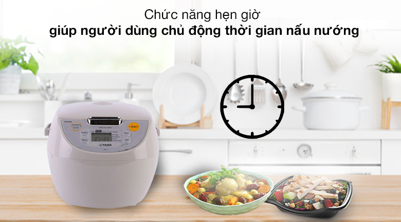 Hẹn giờ - Nồi cơm điện tử Tiger 1 lít JBV-S10W